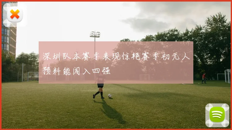 深圳队本赛季表现惊艳赛季初无人预料能闯入四强